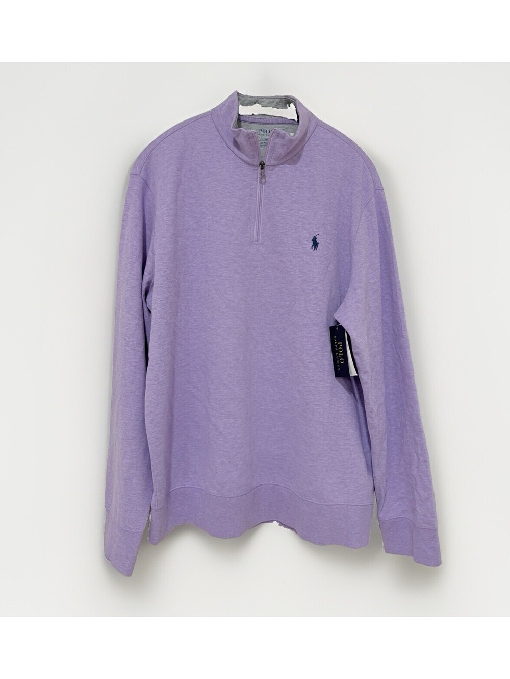 Ralph Lauren Polo Lavender Heather Sweater Quarter Zip Men’s Large NWT